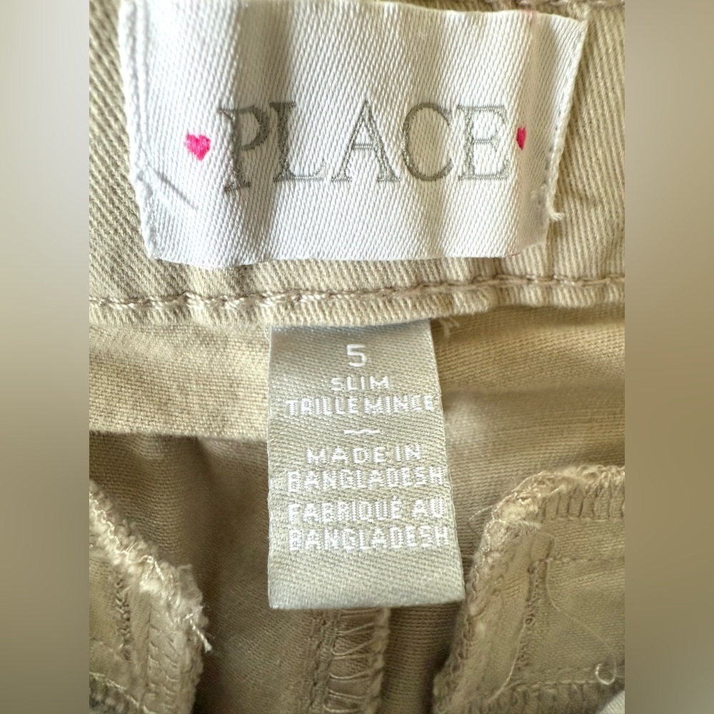 ✨ The Children’s Place Slim Fit Chino Pants 2-Pack – Khaki, Size 5 Slim - Picture 4 of 5
